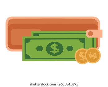 Wallet Money Shapes Background Illustration