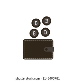 Wallet with money. vector