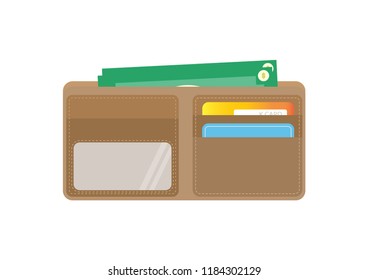 wallet money vector