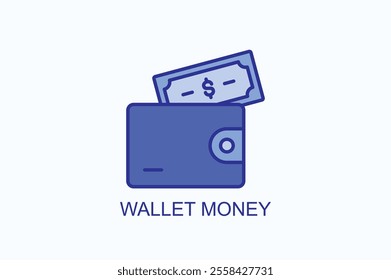 Wallet Money vector, icon or logo sign symbol illustration