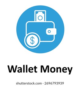 Wallet Money Vetor ícone que pode facilmente modificar ou editar
