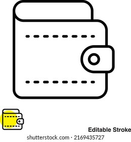 Wallet Money Vector Line Icon
