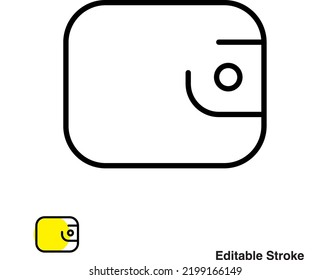 Icono De Línea De Vector De Dinero De Cartera