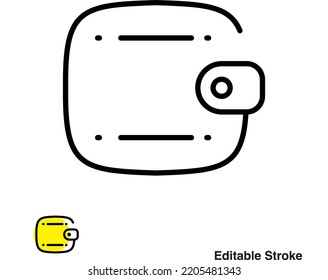 Wallet Money Vector Outline Icon