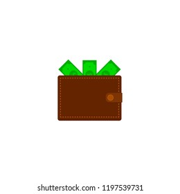 Wallet with money.vector illustration