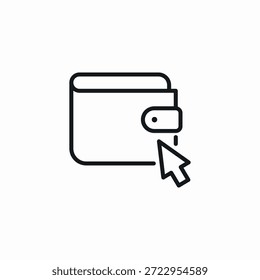 ícone de navegação da wallet vetor de sinais