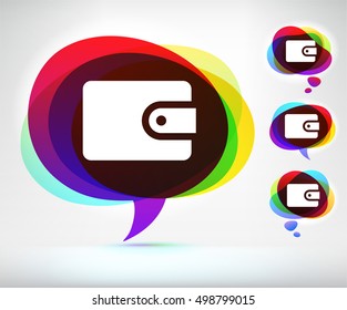 Wallet on Colorful Speech Bubble