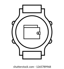 Wallet, online, payment icon vector image. Can also be used for Smart Watch. Suitable for use on web apps, mobile apps and print media.