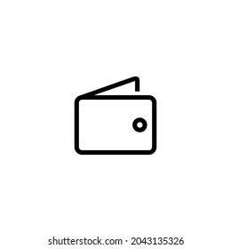 Wallet outline flat icon vector