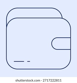Icono de contorno de billetera con trazo editable para finanzas, pagos y dinero digital – Ilustración vectorial de línea