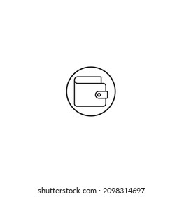 wallet outline style icon in circle