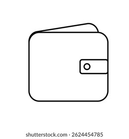 Wallet outline vector icon illustration