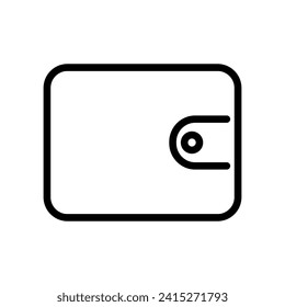 wallet outline vector icon isolated on white background. wallet line icon for web, mobile and ui design.