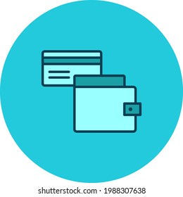Wallet,  payment, payment wallet, credit card icon vector image. Can also be used for shopping and ecommerce. Suitable for use on web apps, mobile apps and print media.