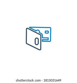 Icono de pago de cartera (ilustración vectorial)