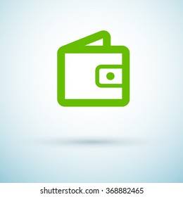 Wallet payment isolated minimal flat icon. Money line vector icon for websites and mobile minimalistic flat design.