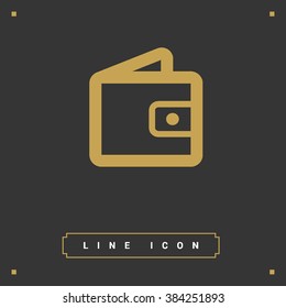 Wallet payment isolated minimal flat icon. Money line vector icon for websites and mobile minimalistic flat design.