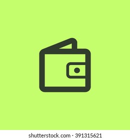 Wallet payment isolated minimal flat icon. Money line vector icon for websites and mobile minimalistic flat design.