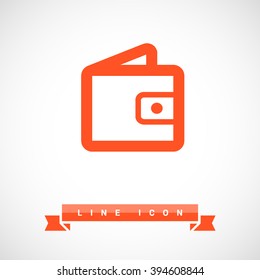 Wallet payment isolated minimal flat icon. Money line vector icon for websites and mobile minimalistic flat design.