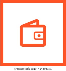 Wallet payment isolated minimal flat icon. Money line vector icon for websites and mobile minimalistic flat design.