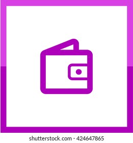 Wallet payment isolated minimal flat icon. Money line vector icon for websites and mobile minimalistic flat design.