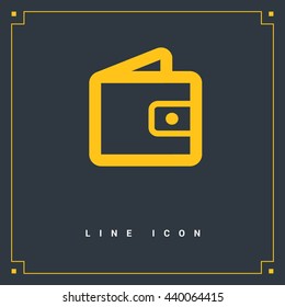 Wallet payment isolated minimal flat icon. Money line vector icon for websites and mobile minimalistic flat design.