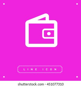 Wallet payment isolated minimal flat icon. Money line vector icon for websites and mobile minimalistic flat design.