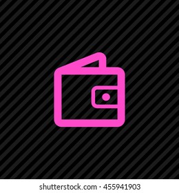 Wallet payment isolated minimal flat icon. Money line vector icon for websites and mobile minimalistic flat design.