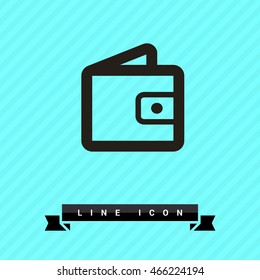 Wallet payment isolated minimal flat icon. Money line vector icon for websites and mobile minimalistic flat design.