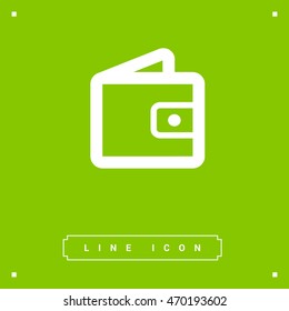 Wallet payment isolated minimal flat icon. Money line vector icon for websites and mobile minimalistic flat design.