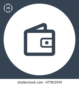 Wallet payment isolated minimal flat icon. Money line vector icon for websites and mobile minimalistic flat design.