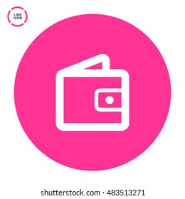 Wallet payment isolated minimal flat icon. Money line vector icon for websites and mobile minimalistic flat design.