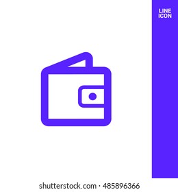 Wallet payment isolated minimal flat icon. Money line vector icon for websites and mobile minimalistic flat design.