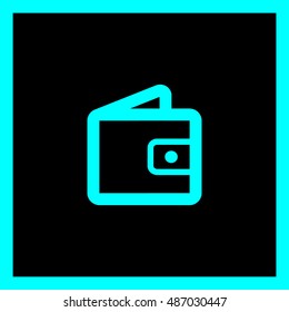 Wallet payment isolated minimal flat icon. Money line vector icon for websites and mobile minimalistic flat design.