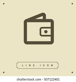 Wallet payment isolated minimal flat icon. Money line vector icon for websites and mobile minimalistic flat design.