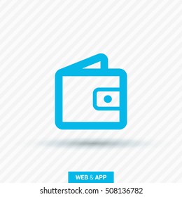 Wallet payment isolated minimal flat icon. Money line vector icon for websites and mobile minimalistic flat design.