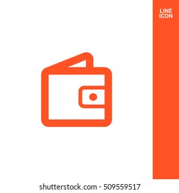 Wallet payment isolated minimal flat icon. Money line vector icon for websites and mobile minimalistic flat design.