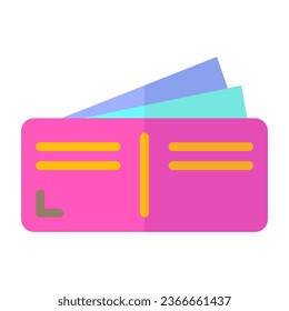 wallet payment money e commerce flat icon logo
