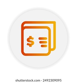 wallet Payment outline icon. with gradient color suitable for ecommerce, business and interface symbol icons