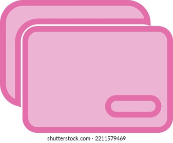 Flaticón del botón del icono rosado de la cartera