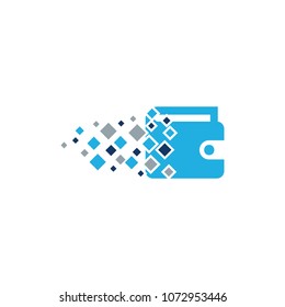 Wallet Pixel logo Icon Design