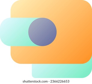 Wallet pixel perfect flat gradient color ui icon. Online payment service. Website interactive element. Simple filled pictogram. GUI, UX design for mobile application. Vector isolated RGB illustration
