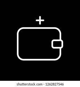 wallet and plus button