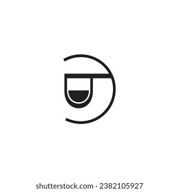 wallet pocket simple circle abstract logo vector 