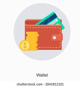 Wallet or Pouch Icon Concept