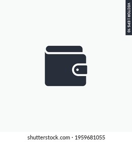 Wallet, premium quality flat icon. Vector logo concept for web graphics, EPS 10