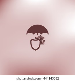 Wallet Protection Icon. Flat design style stock vector illustration