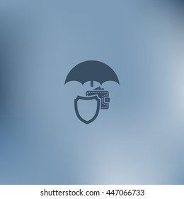 Wallet Protection Icon. Flat design style stock vector illustration