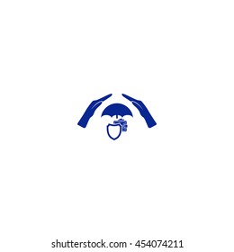 Wallet Protection Icon. Flat design style stock vector illustration