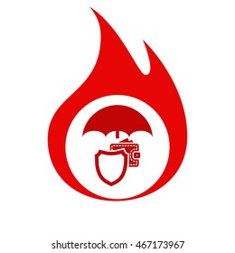 Wallet Protection Icon. Flat design style stock vector illustration